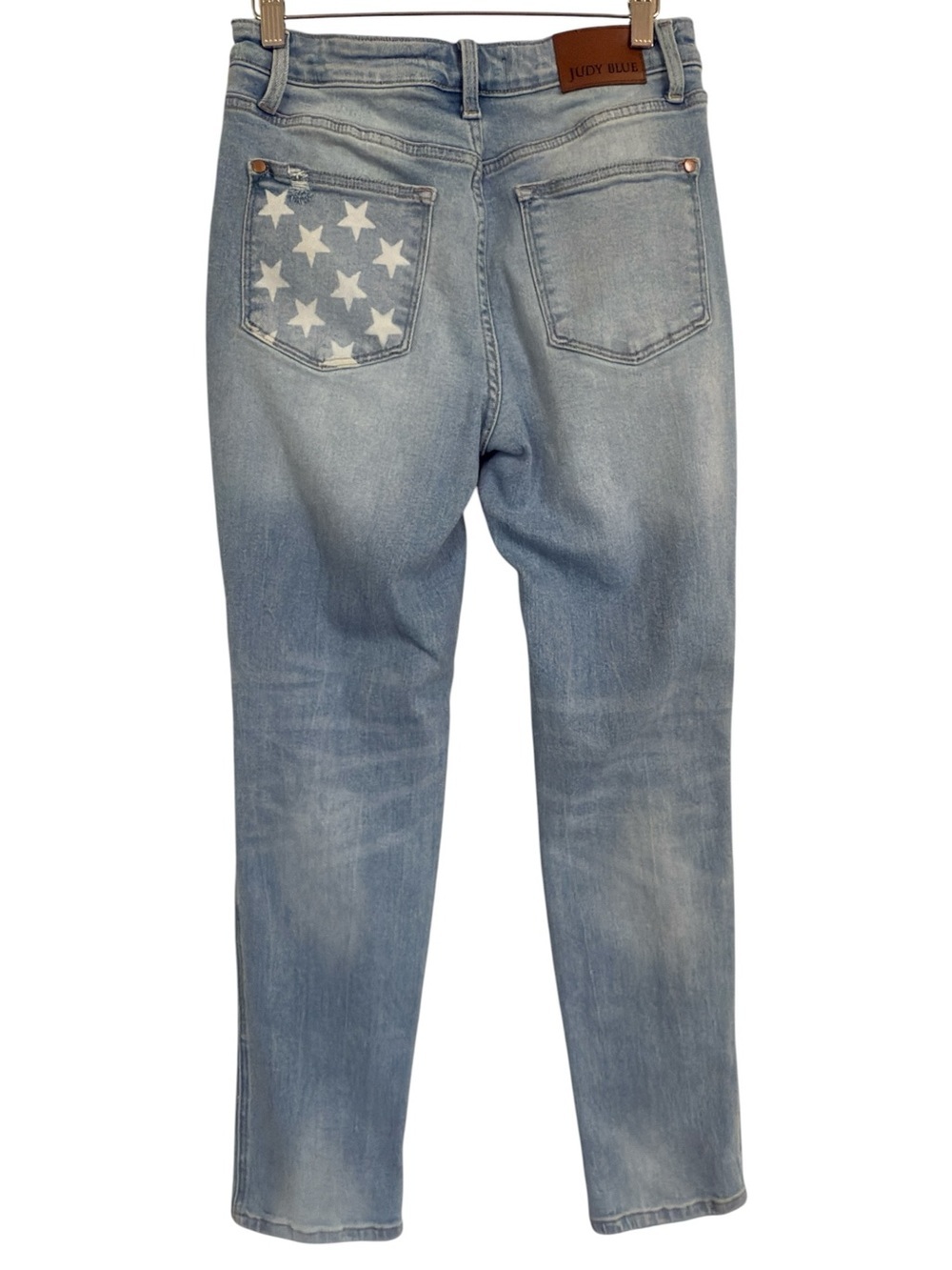 Judy Blue American Flag Star Pocket Boyfriend Jeans Women’s Size 5/27 JB88723LT